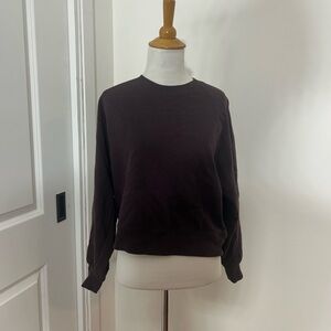 UNIQLO Lounge Set Crewneck Sweatshirt + Pant in Deep Chocolate Size M
